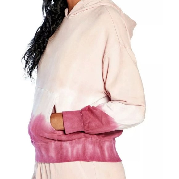 Wildfox Womens Olivia Hoodie Small Pink Tie Dye Relaxed Fit Pullover Sweatshirt - Picture 2 of 9